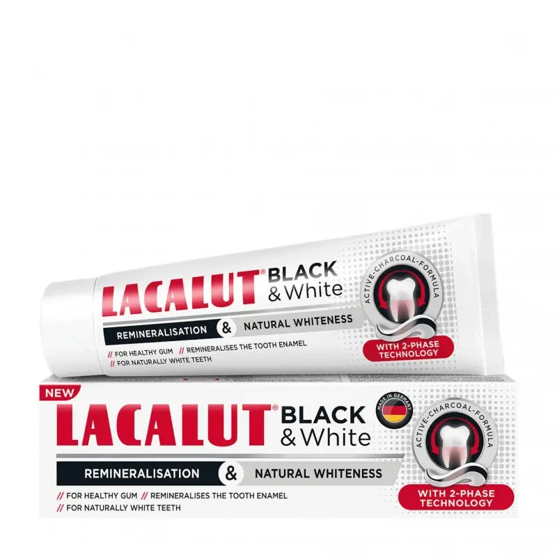 LACALUT BLACK & WHITE CHARCOAL T.P 75ML