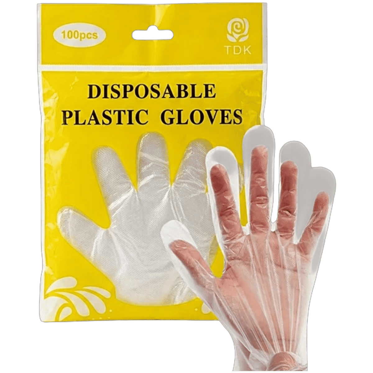 DISPOSABLE PLASTIC GLOVES L