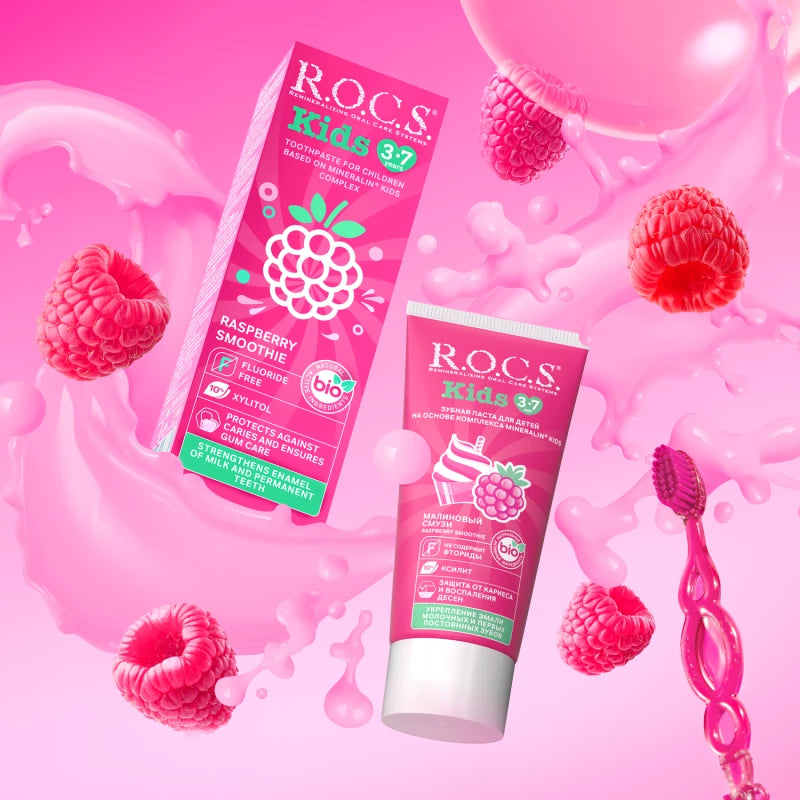 R.O.C.S KIDS RASPBERRY 3-7 YEAR T.P 35ML