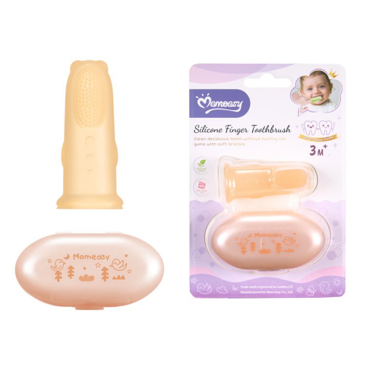 MOMEASY SILICONE FINGER TOOTHBRUSH +3M