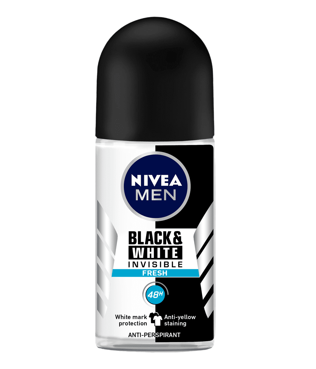 NIVEA DEO MEN BLACK &WHITE INVISIBLE FRESH ROLL ON 50ML