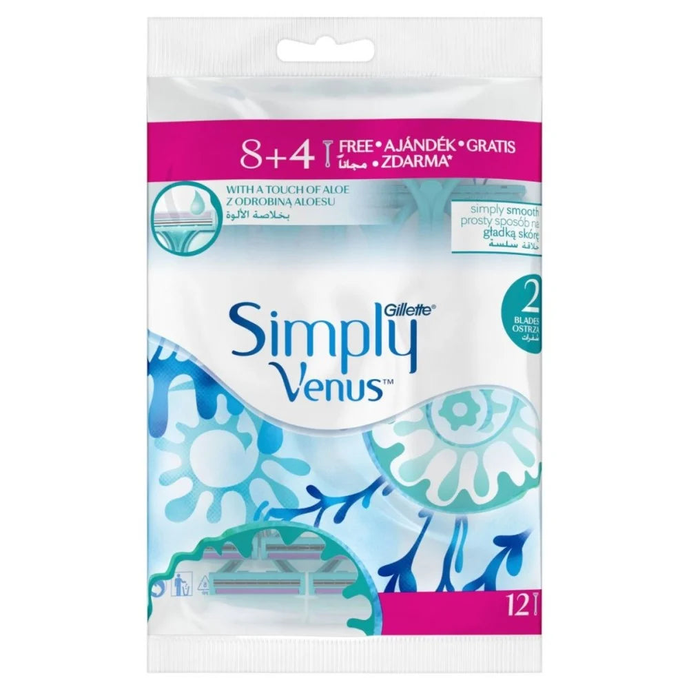 GILLETTE SIMPLY VENUS 2BLADES 8+4FREE