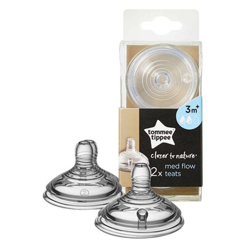 TOMMEE TIPPEE MED FLOW TEAT 3M+ 2PCS