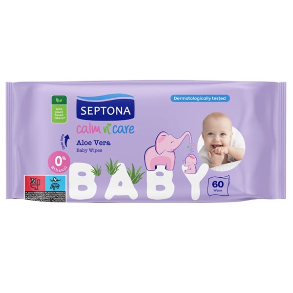 SEPTONA BABY WIPES WITH ALOE VERA 60PCS