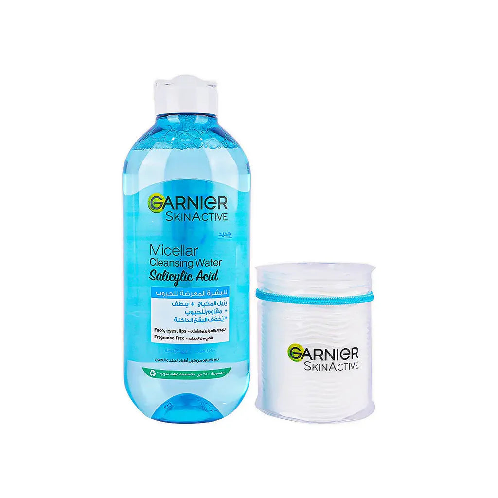 GARNIER MICELLAR CLEANSING SALICYLIC ACID 400ML + COTTON PADS