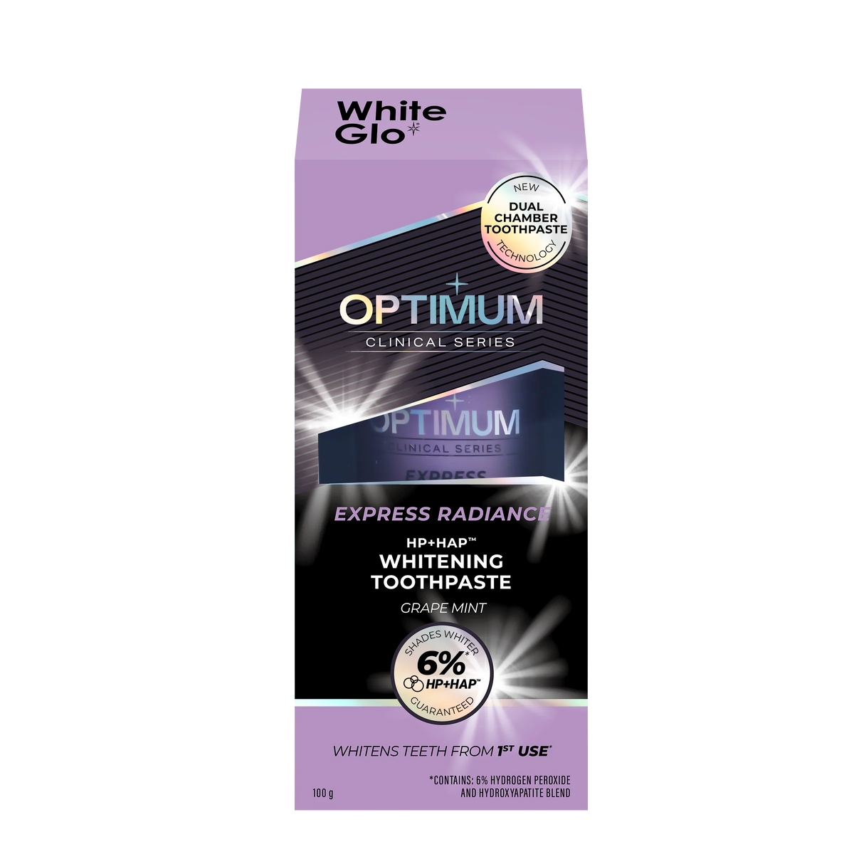 WHITE GLO OPTIMUM EXPRESS RADIANCE T.P 100G