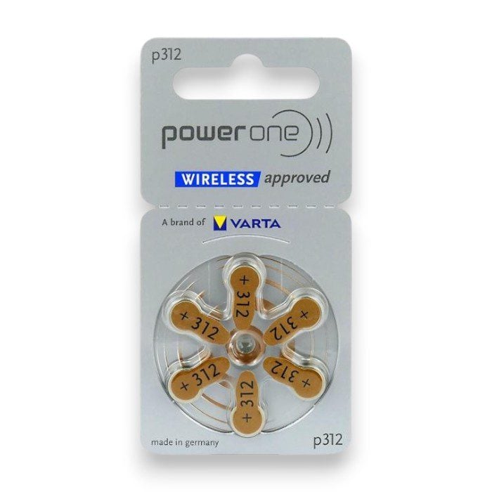 POWER ONE VARTA 312 6 BATTERIES
