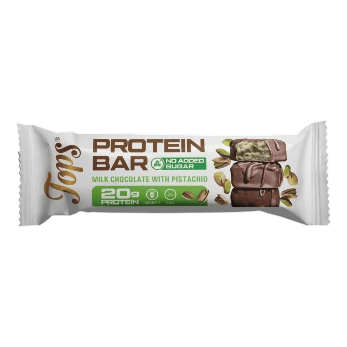 TOPS PROTEIN BAR PISTACHIO MILK CHOCOLATE 60G