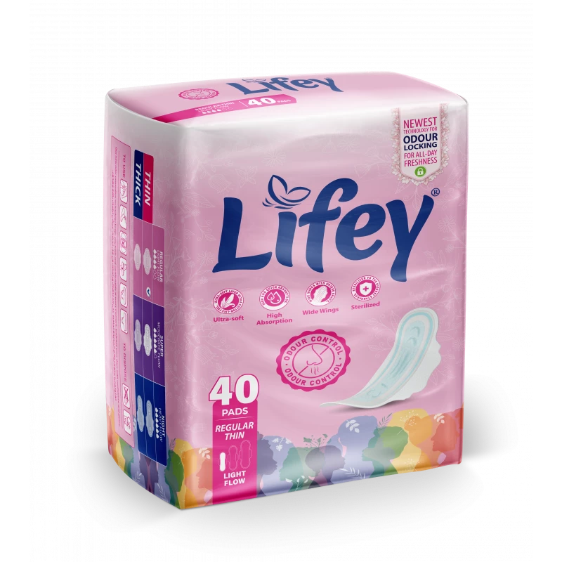 LIFEY REGULAR THIN LIGHT FLOW 40 PADS