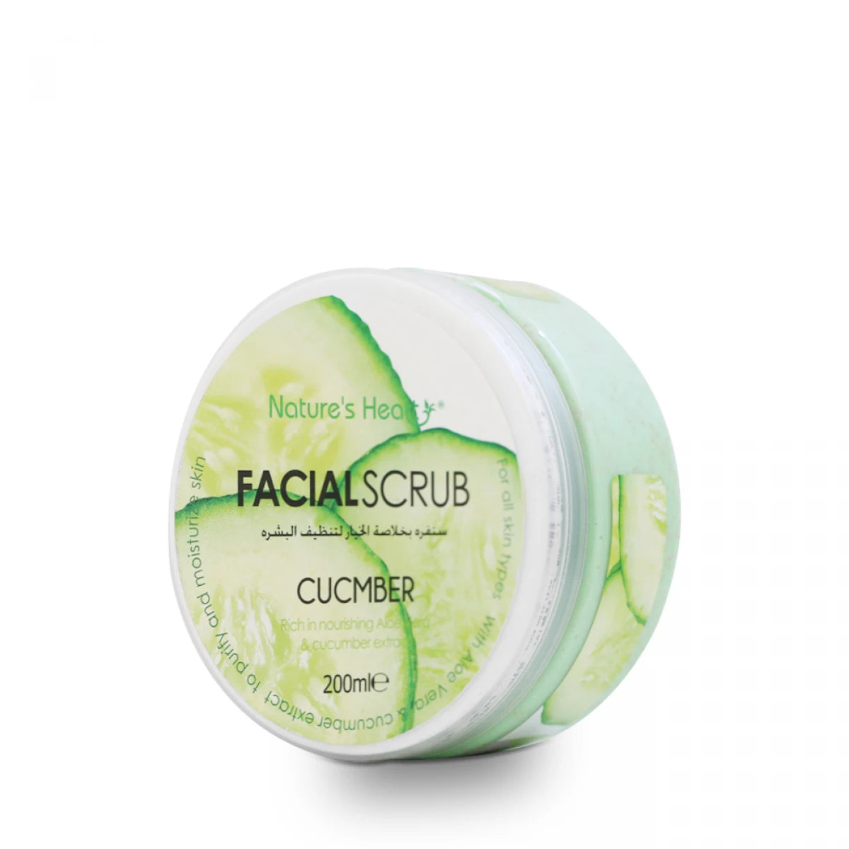 NATURES HEART FACIAL SCRUP CUCMBER 200ML