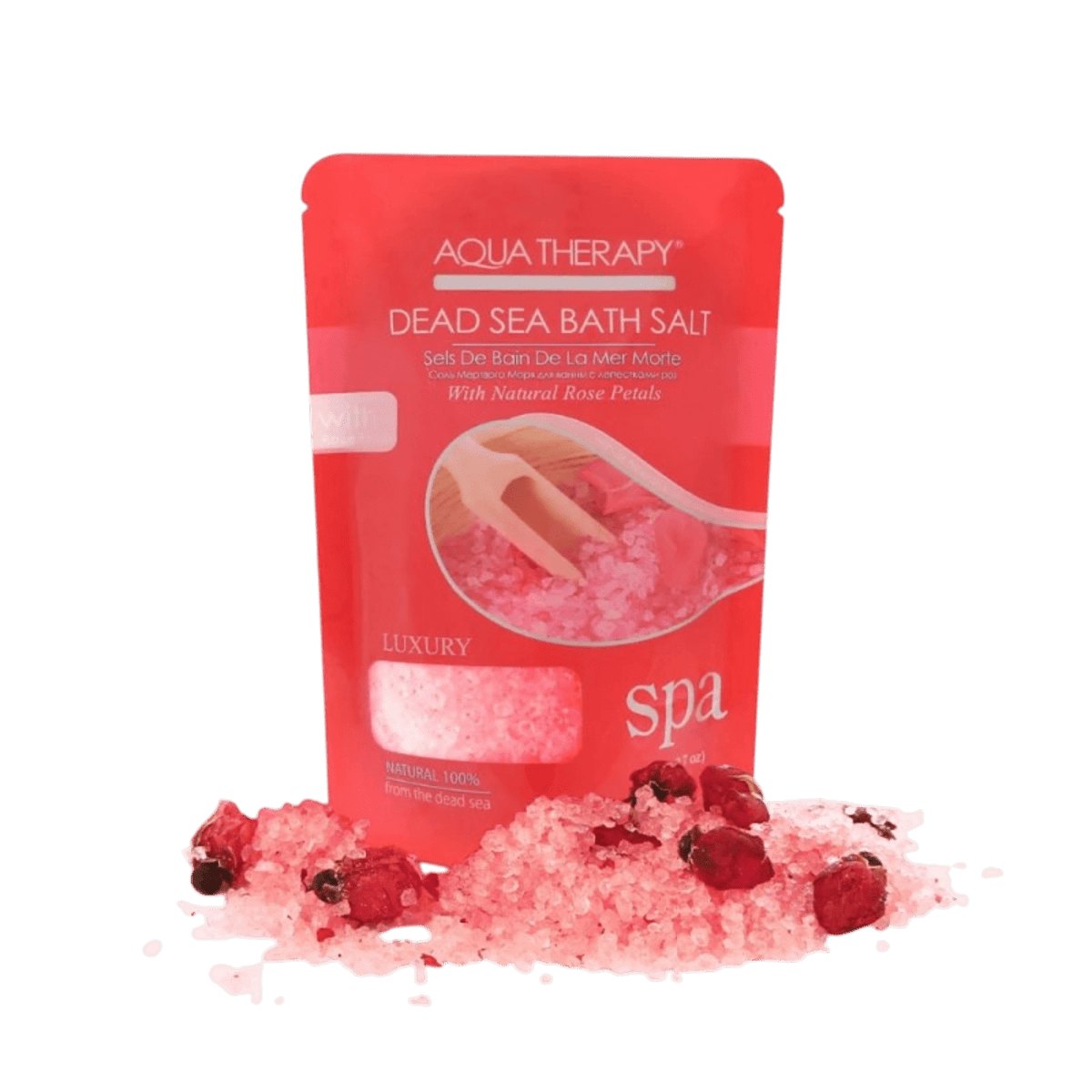 AQUA THERAPY DEAD SEA BATH SALT WITH ROSE PETALS 250G