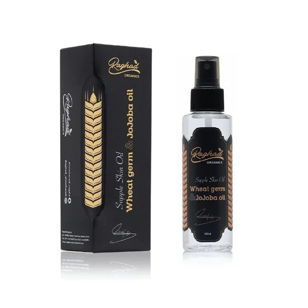 RAGHAD ORGANICS SKIN OIL WHEAT GERM& JOJOBA OIL 120ML