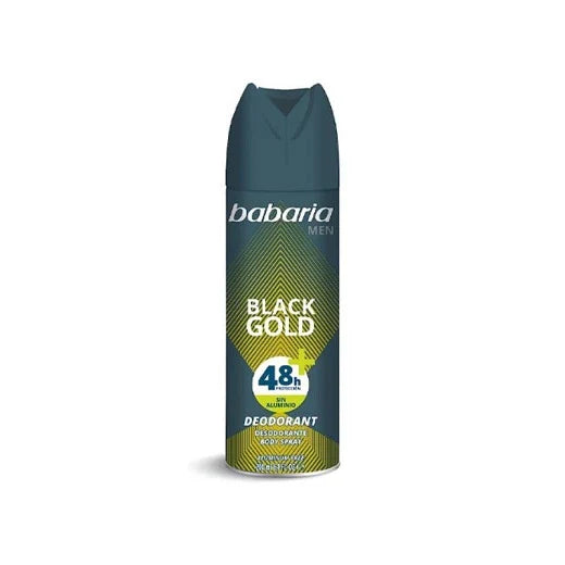 BABARIA MEN DEO BLACK GOLD 48H+ SPRAY 200ML