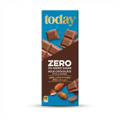 TODAY MILK CHOCOLATE WITH ALMOND ZERO SUGAR 65G