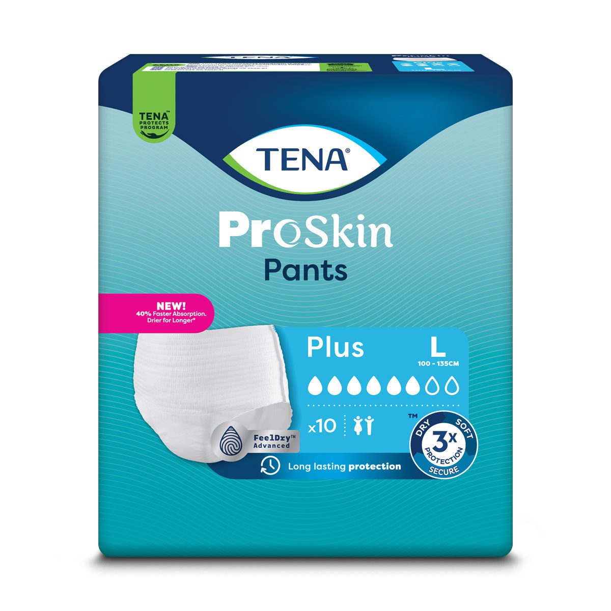 TENA PROSKIN PANTS SIZE L 10PCS