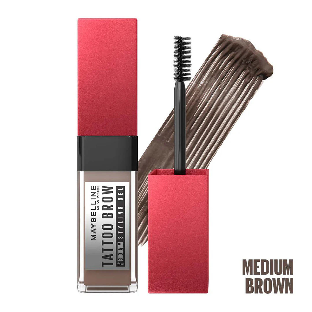 MEYBELLINE TATTOO BROW MEDIUM BROWN 3D GEL (MAKEUP)