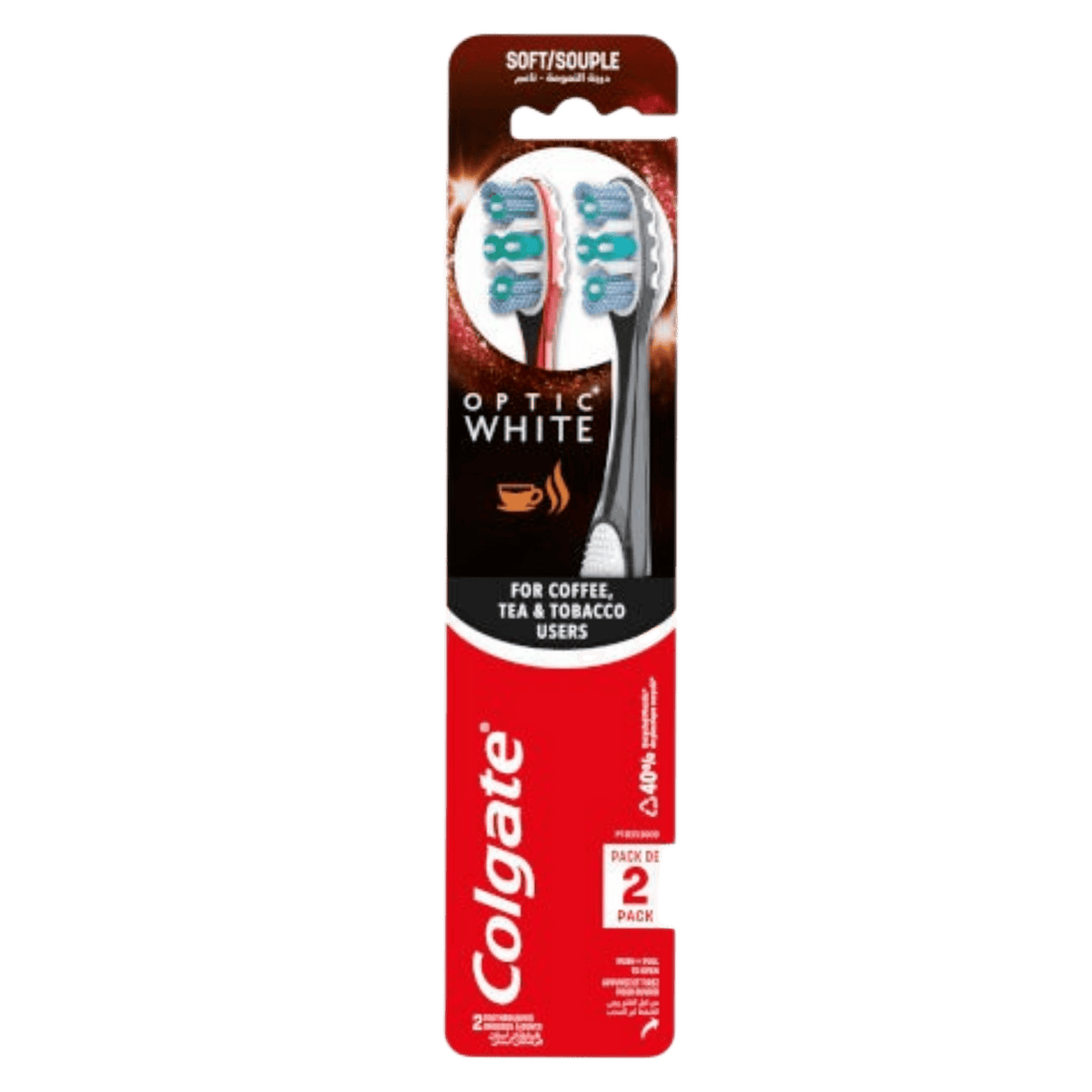 COLGATE OPTIC WHITE SOFT 2PCS T.B