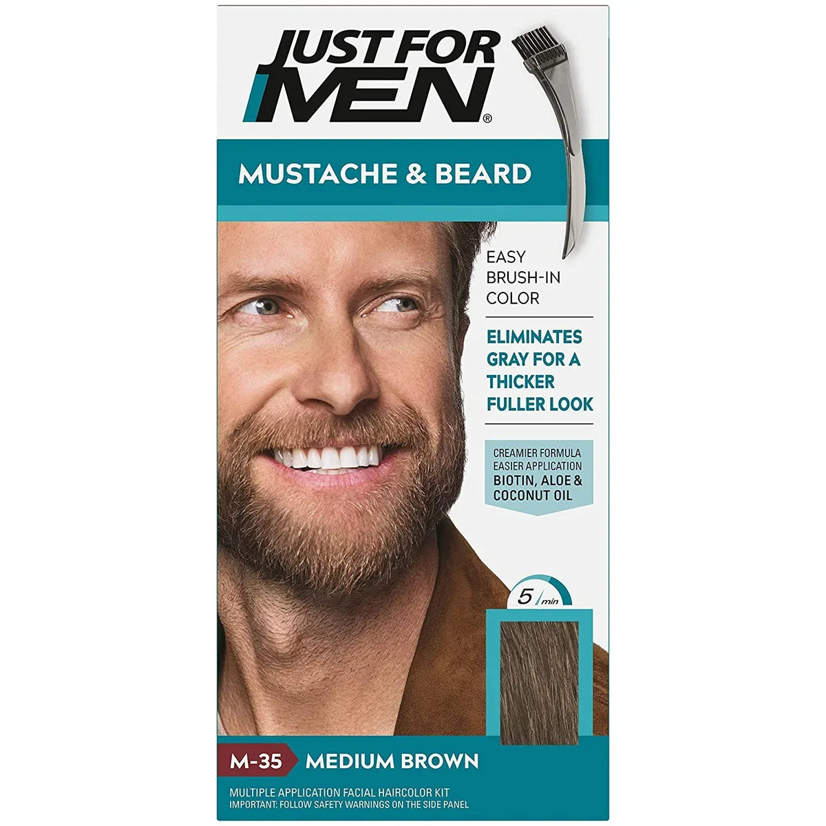 JUST FOR MEN MOUSTACHE& BEARD MEDIUM BROWN (M-35) 14G