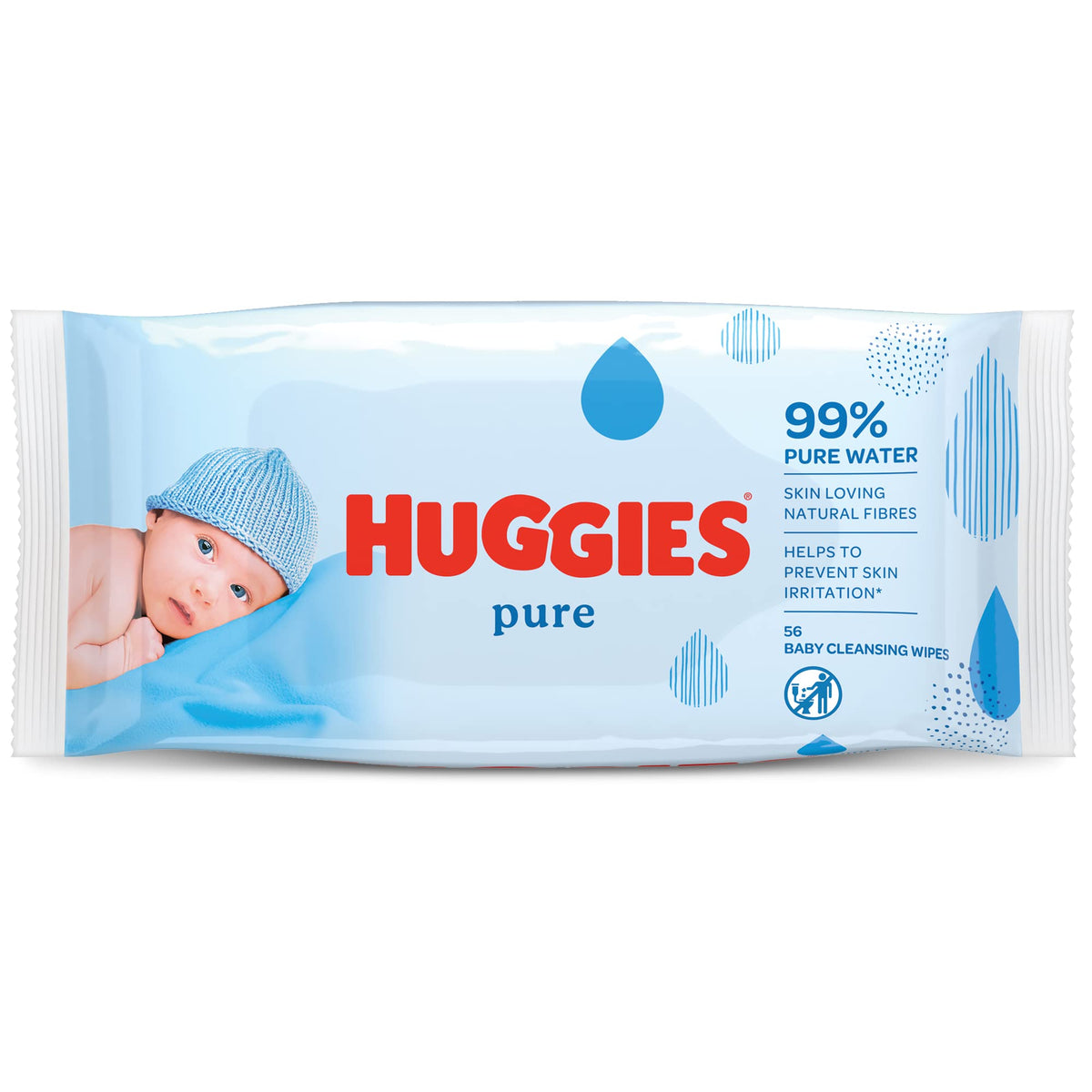 HUGGIES WIPES PURE 56PCS