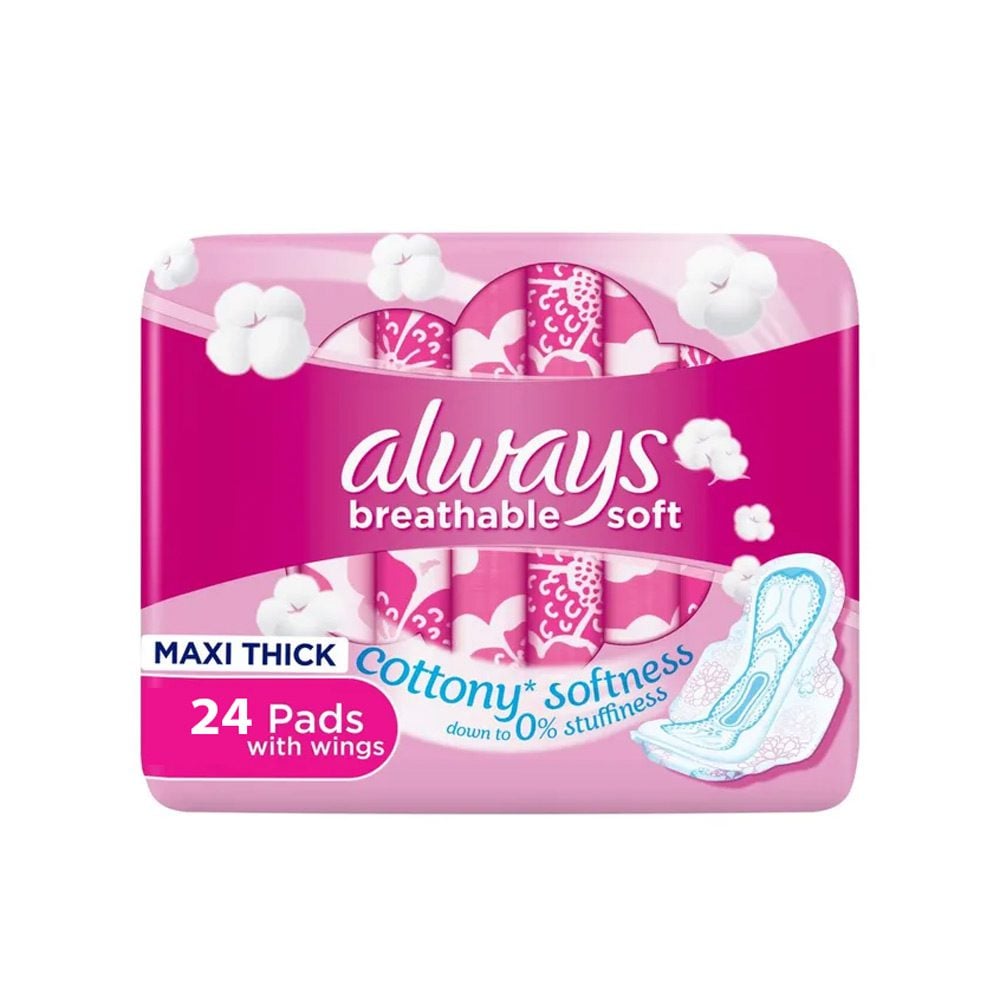 ALWAYS DREATHABLE SOFT COTTONY 24 PADS