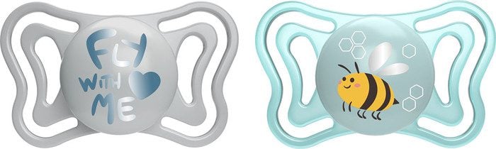 CHICCO PHYSIO FORMA LIGHT SOOTHER 2-6M 2PCS BLUE