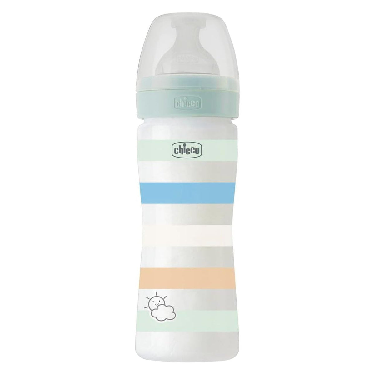 CHICCO WELL-BEING MEDUIM FLOW COLORS BOTTLE 2M+ 250ML GREEN