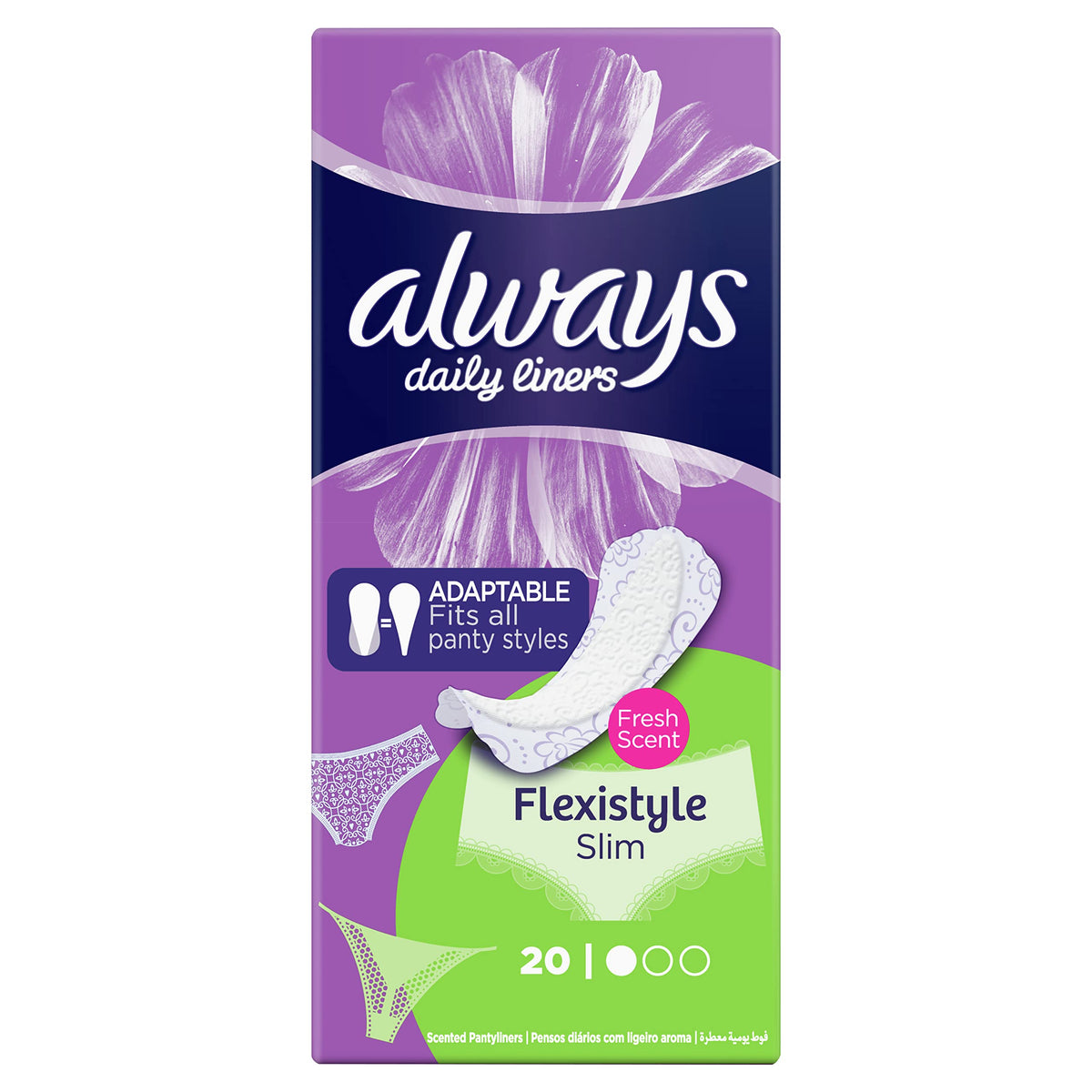 ALWAYS FRESH SCENT FLEXISTYLE SLIM 20