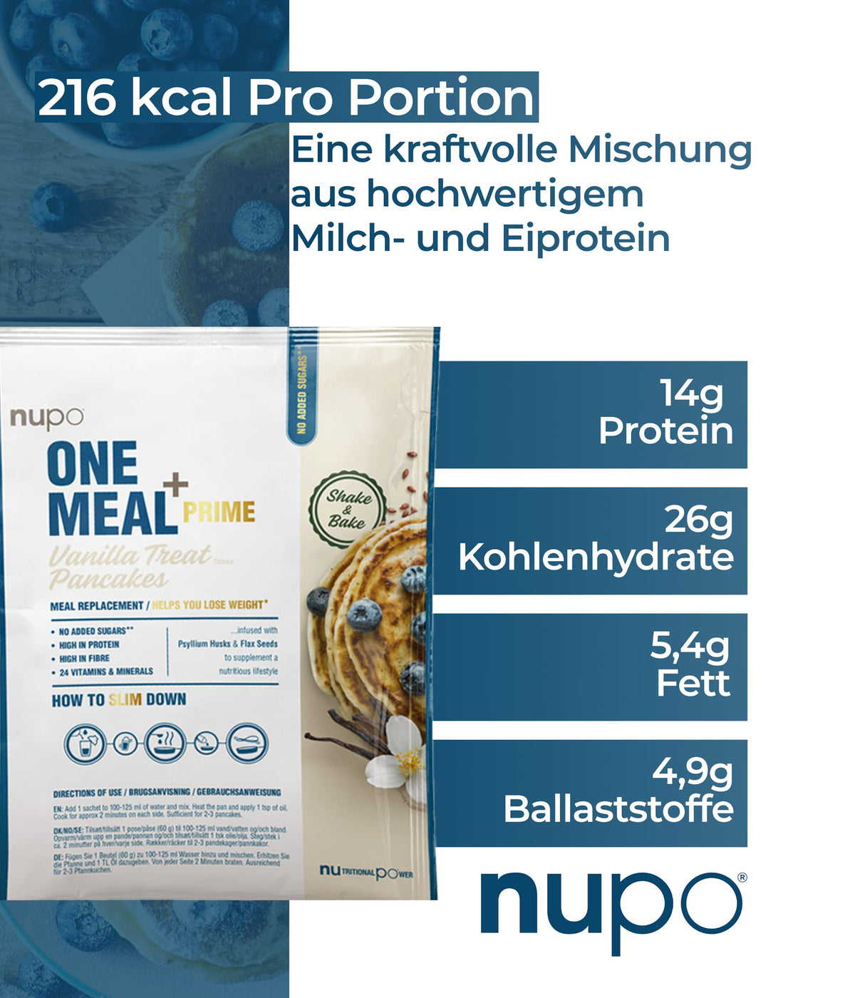 NUPO ONE MEAL PANCAKE FLAVOUR PROTEIN BAR 60G
