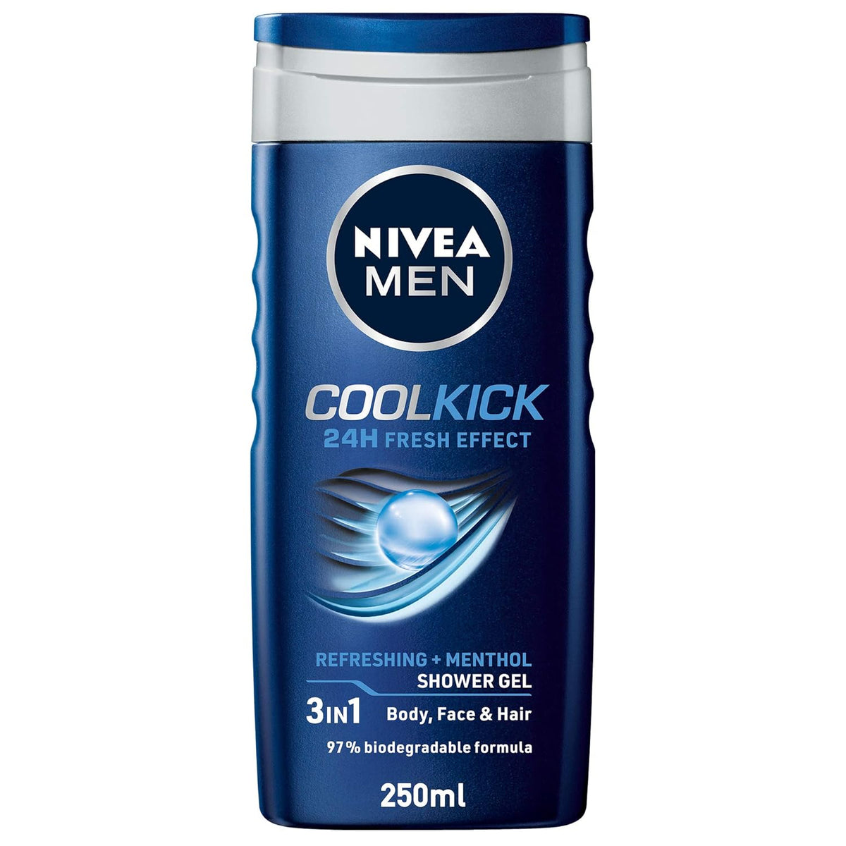 NIVEA FOR MEN COLL KICK SHOWER GEL BODY & HAIR 250ML