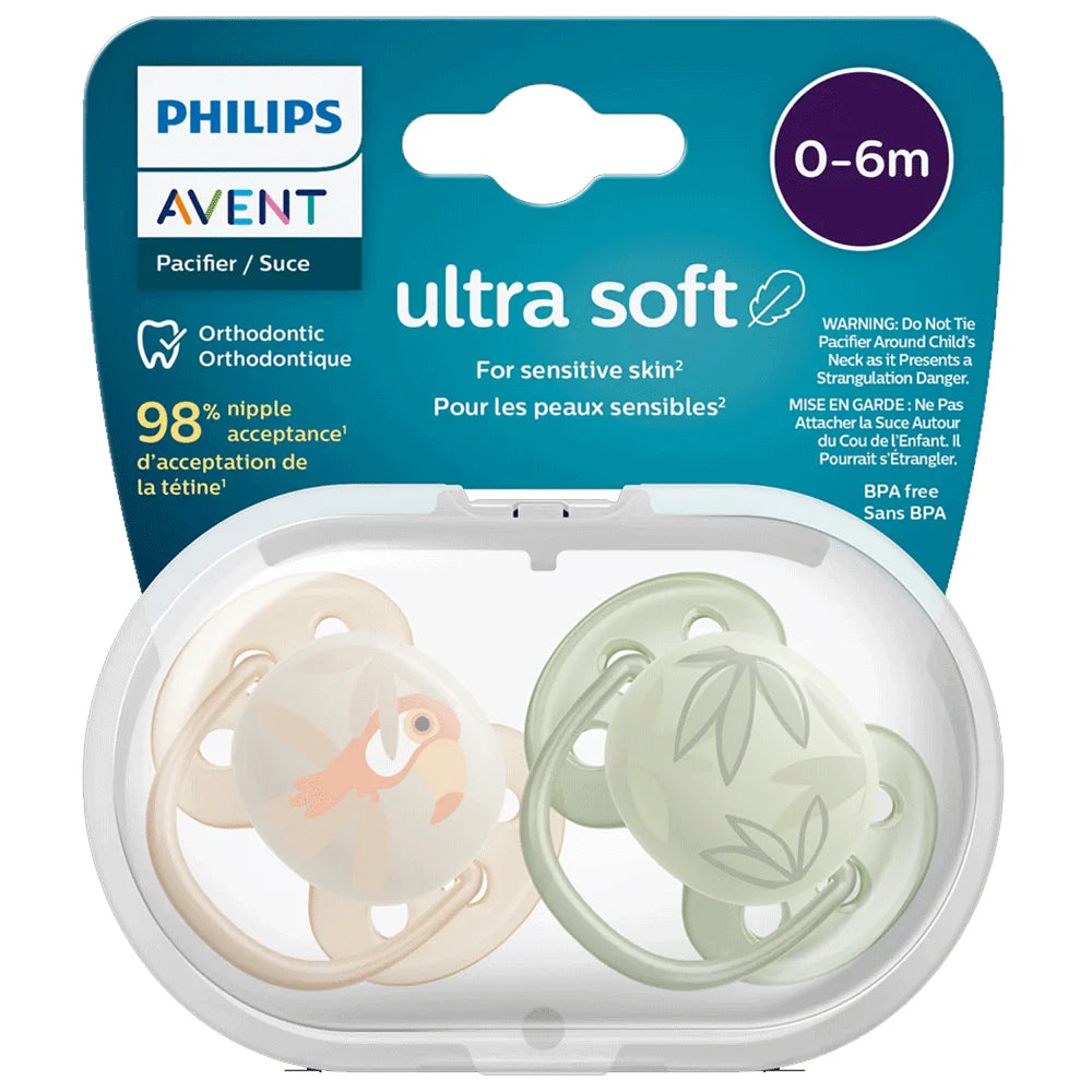 AVENT ULTRA SOFT SOOTHER 0-6 BOY PLANTS