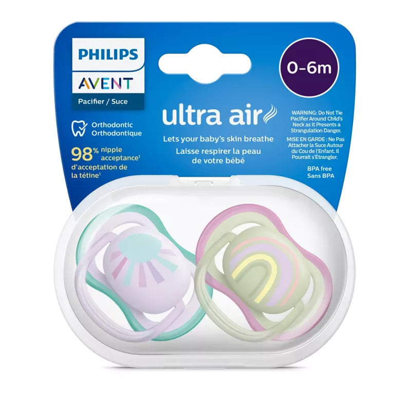 AVENT ULTRA AIR SOOTHER 0-6M 2PCS GIRL