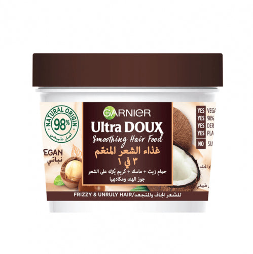 GARNIER ULTRA DOUX HAIR FOOD COCONUT & MACADAMIA MASK 390ML