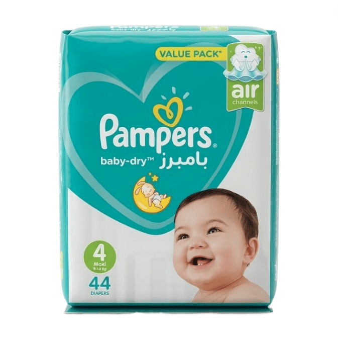 PAMPERS 4 VALUBACK 44DIAPERS اخضر