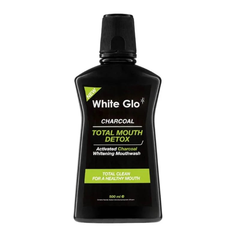 WHITE GLO CHARCOAL TOTAL MOUTH DETOX M.W 500ML