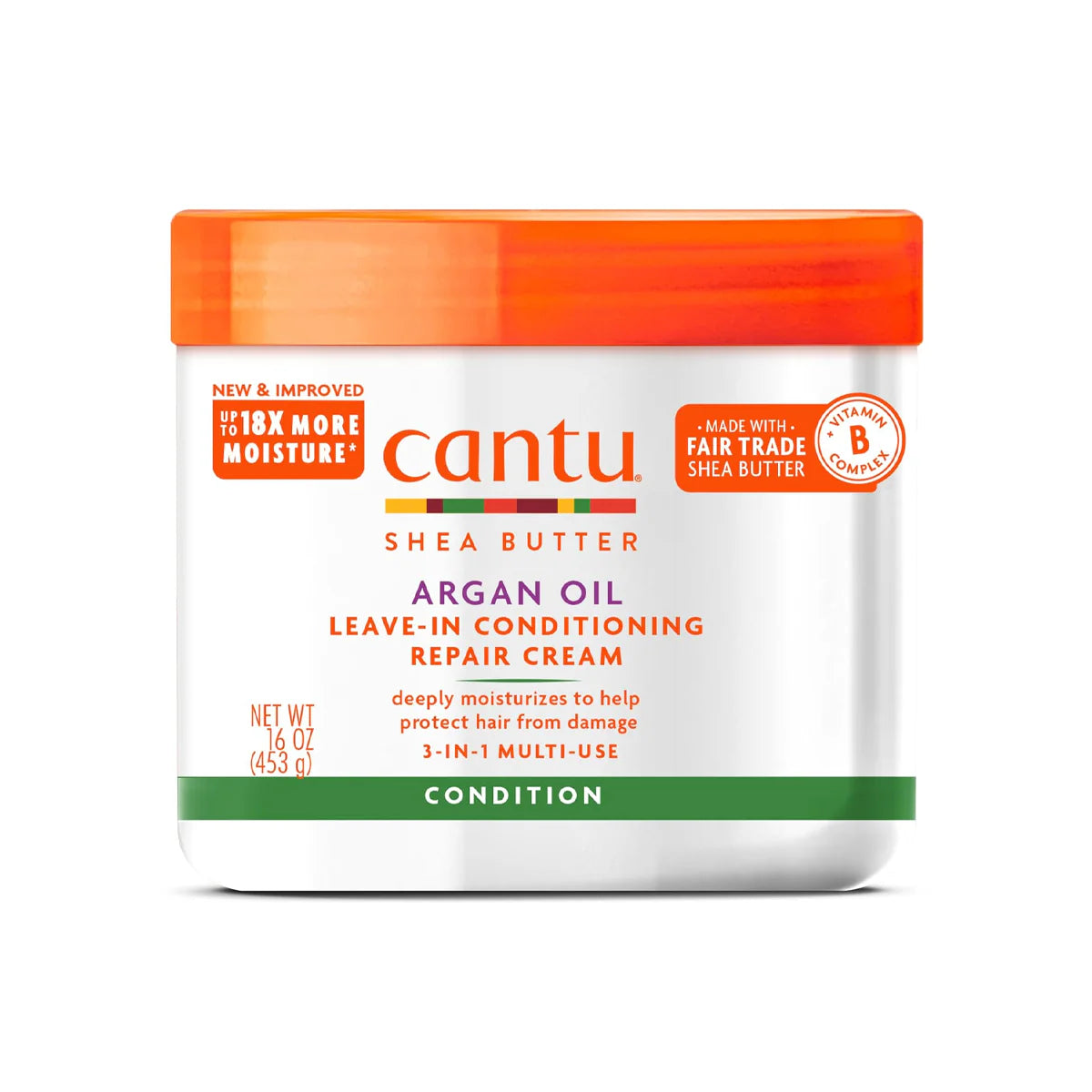 CANTU ARGAN OIL LEAVE IN CONDITIONING REPAIR CREAM 453G