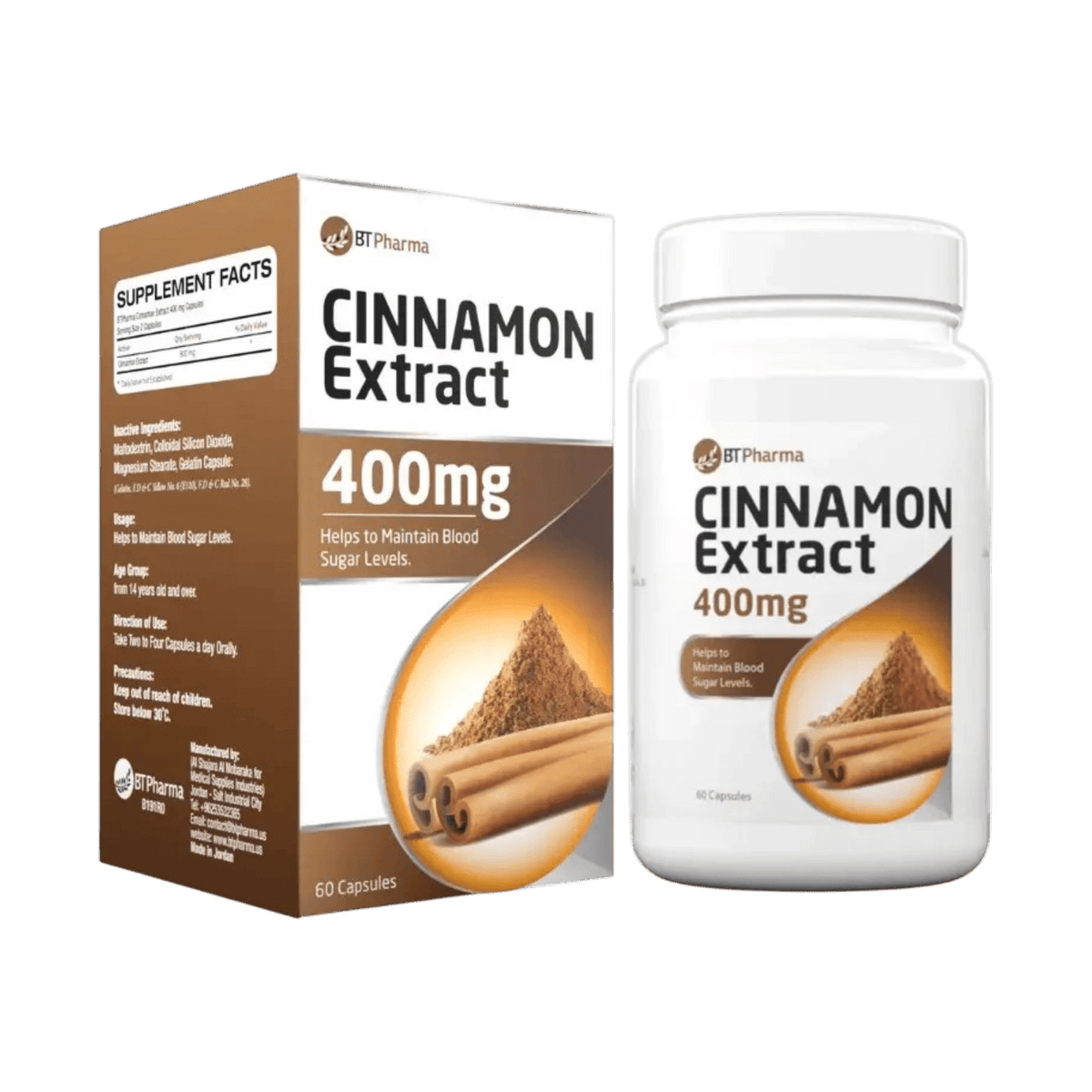 BT PHARMA CINNAMON EXTRACT400 MG+60CAP