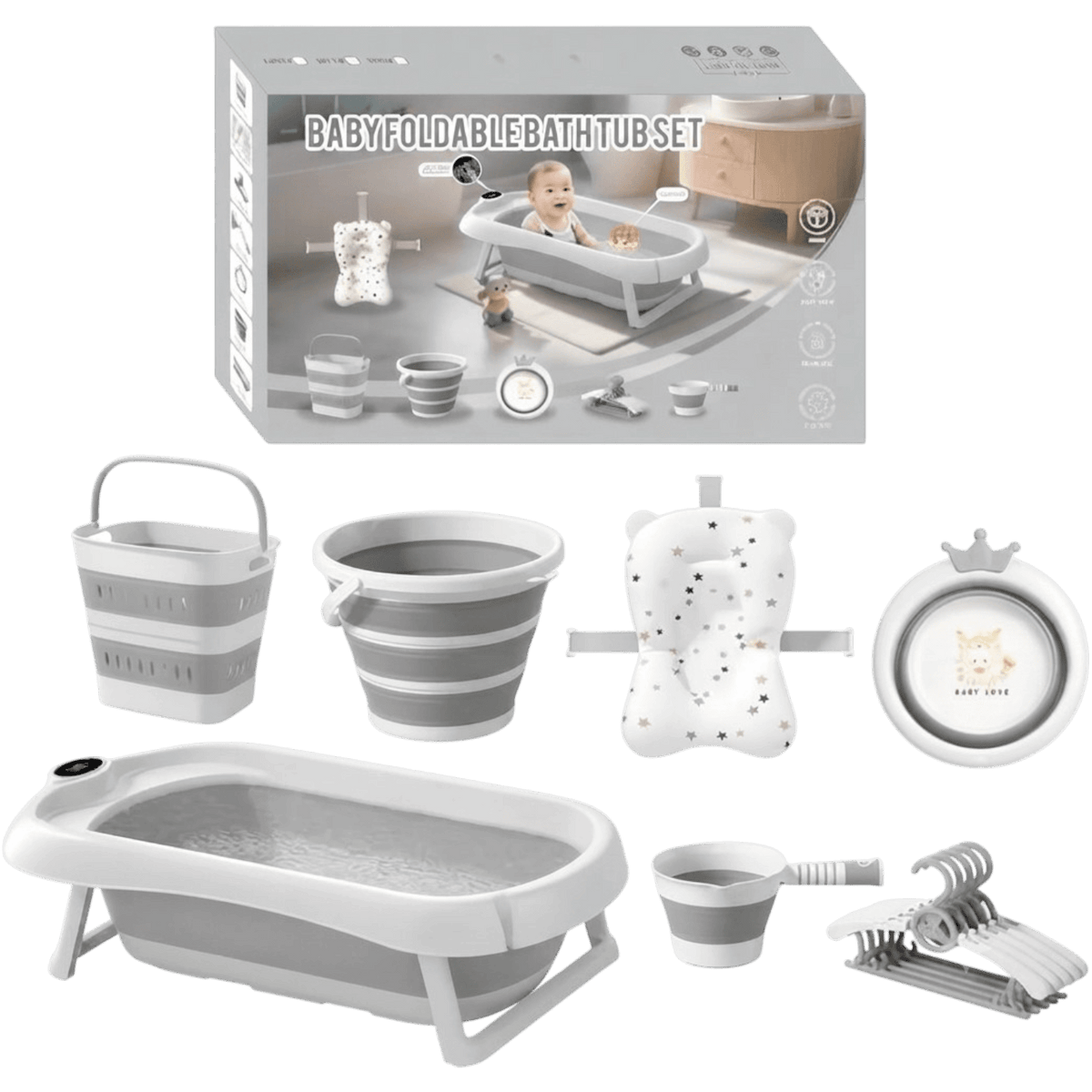 بانيوBABY FOLDABLE BATHTUB SET42-2 ق/ا