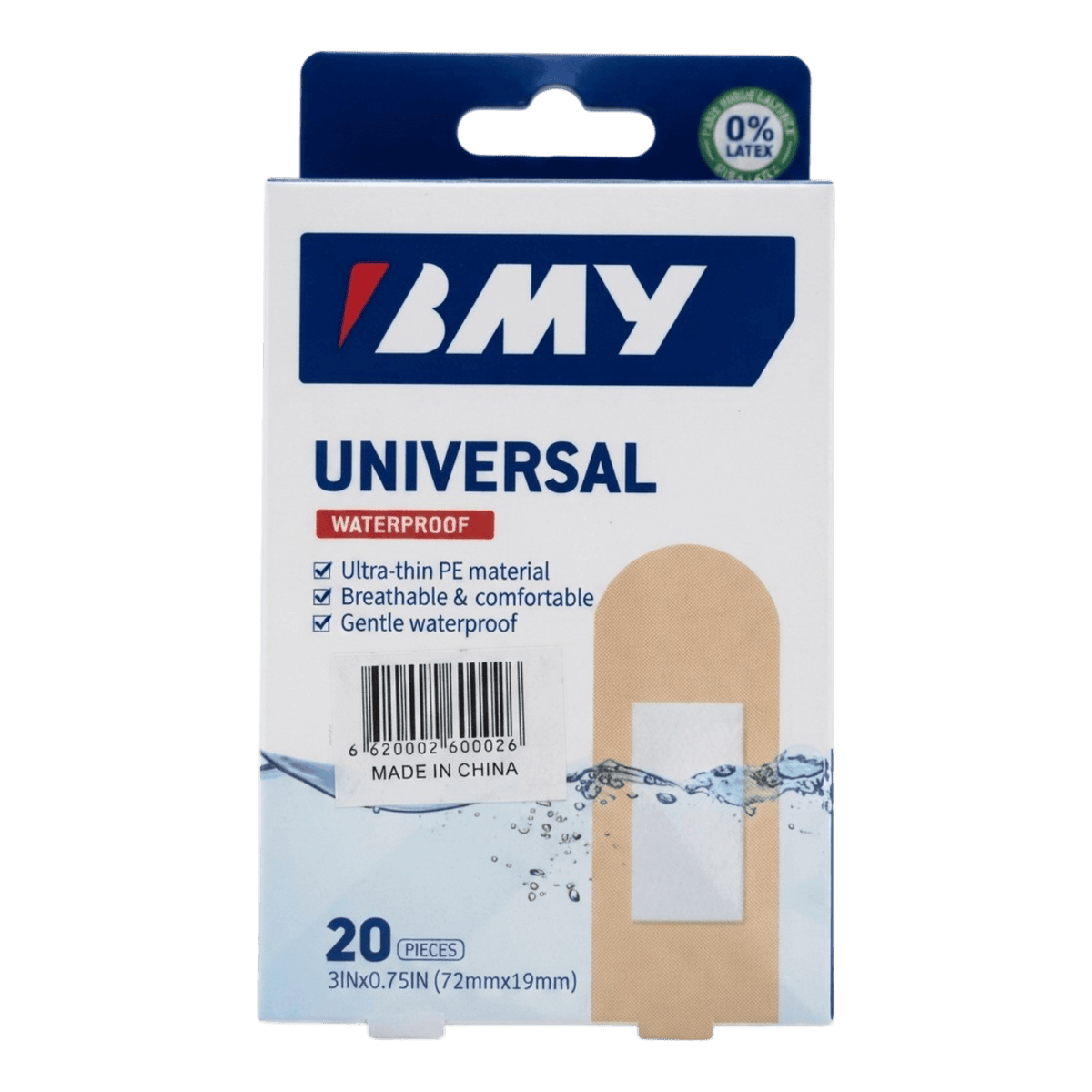 BMY UNIVERSAL WATERPROOF PLASTERS 20 PCS