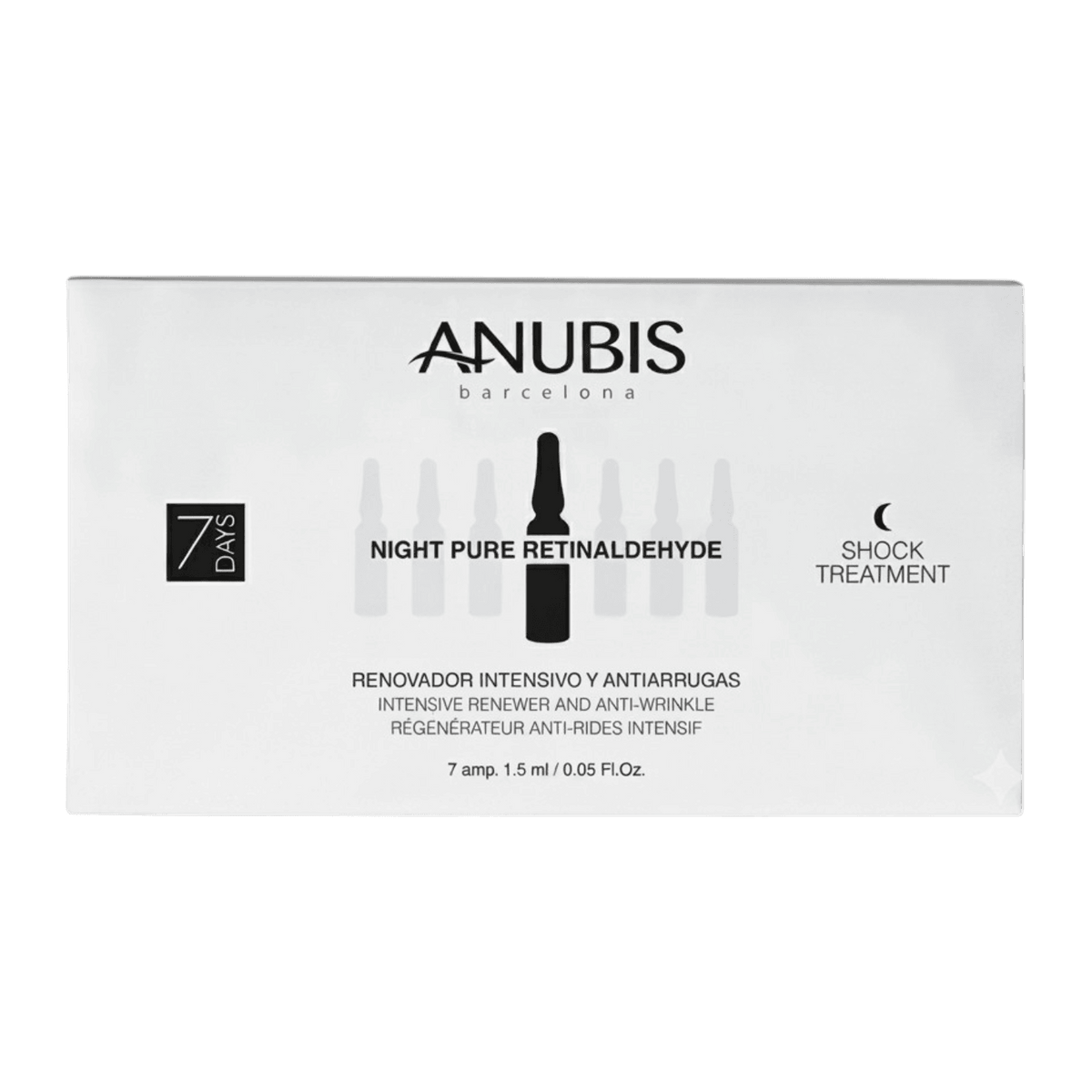 ANUBIS 7 DAYS NIGHT PURE RETINALDEHYDE TREATMENT 7X1.5ML