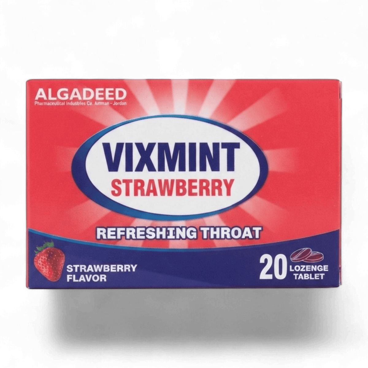 VIXMINT STRAWBERRY REFRESHING THROAT 20 LOZENGE