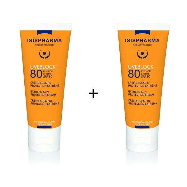 ISISPHARMA SUNSCREEN UVEBLOCK 80+ INVISIBLE CREAM OFFER