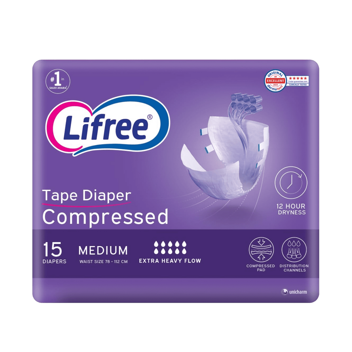 LIFREE ELDERLY DIAPER SIZE M 15 DIAPERS