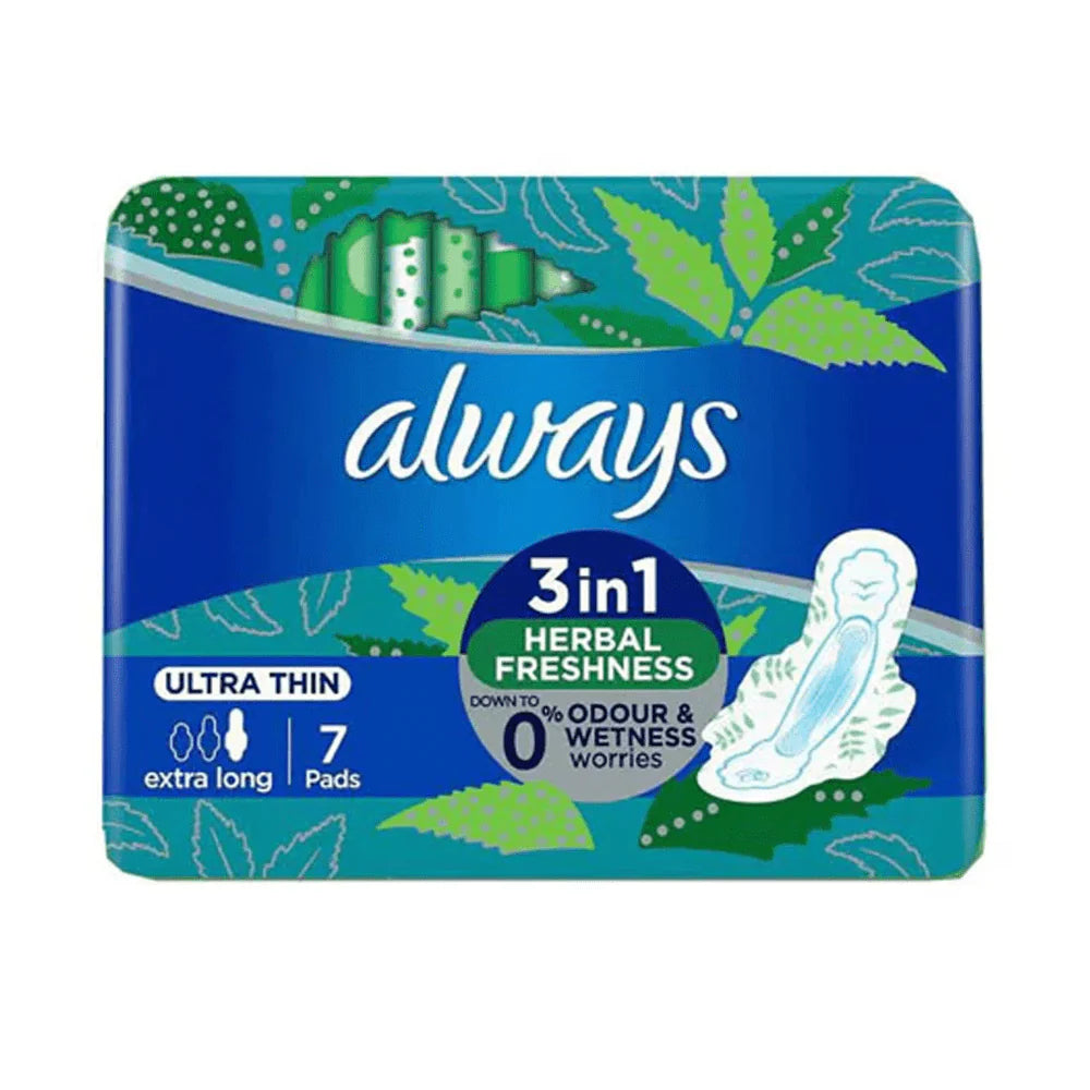 ALWAYS 3IN1 NO LEAKS IRRITION&ODOUR 7 PAD