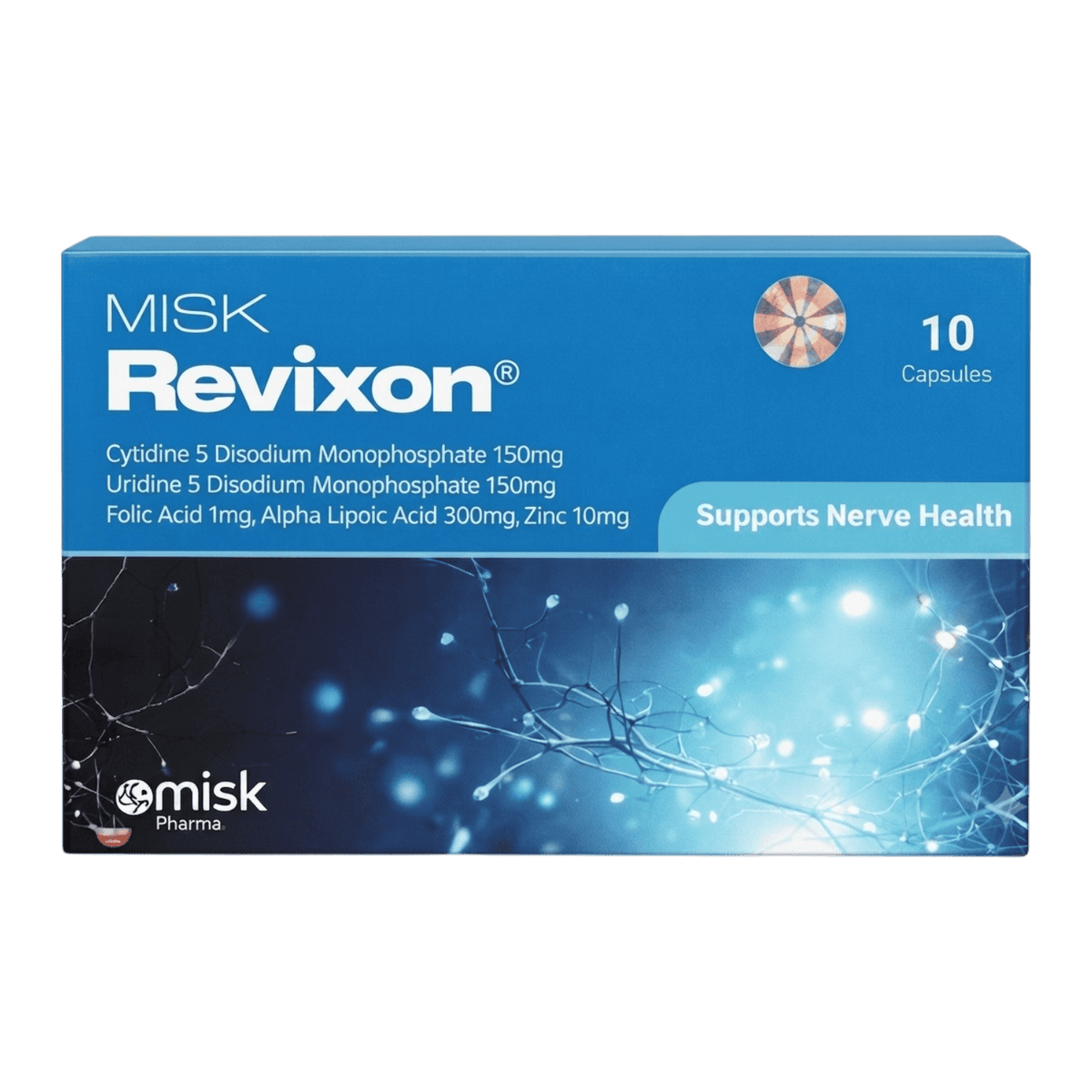 MISK PHARMA REVIXON SUPPORTS NERVE HEALTH 10CAP