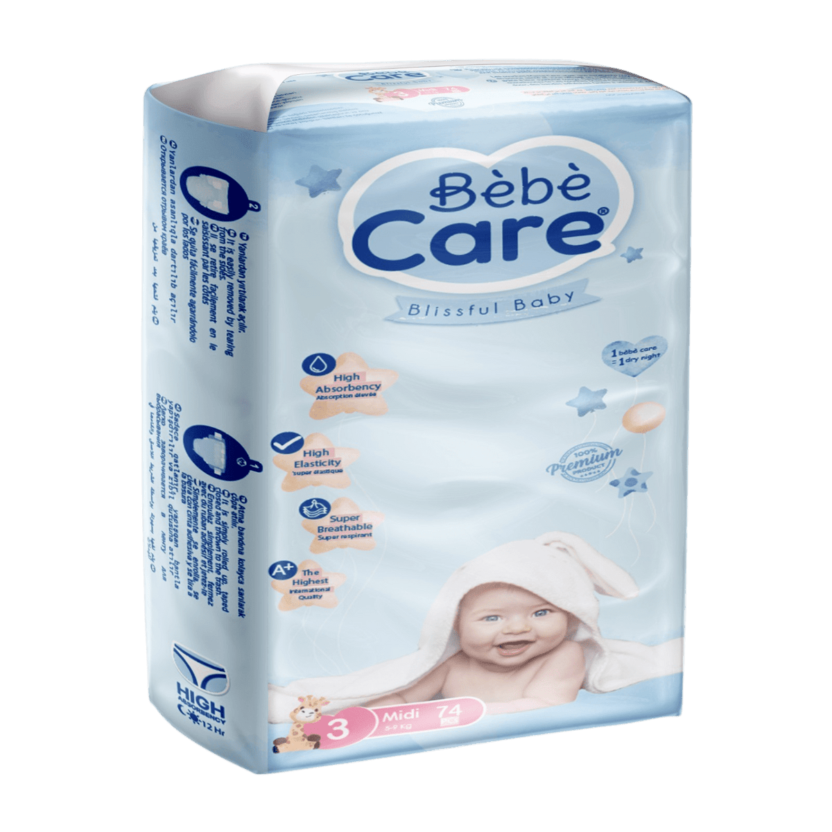 BABY CARE 3 74 DIAPERS