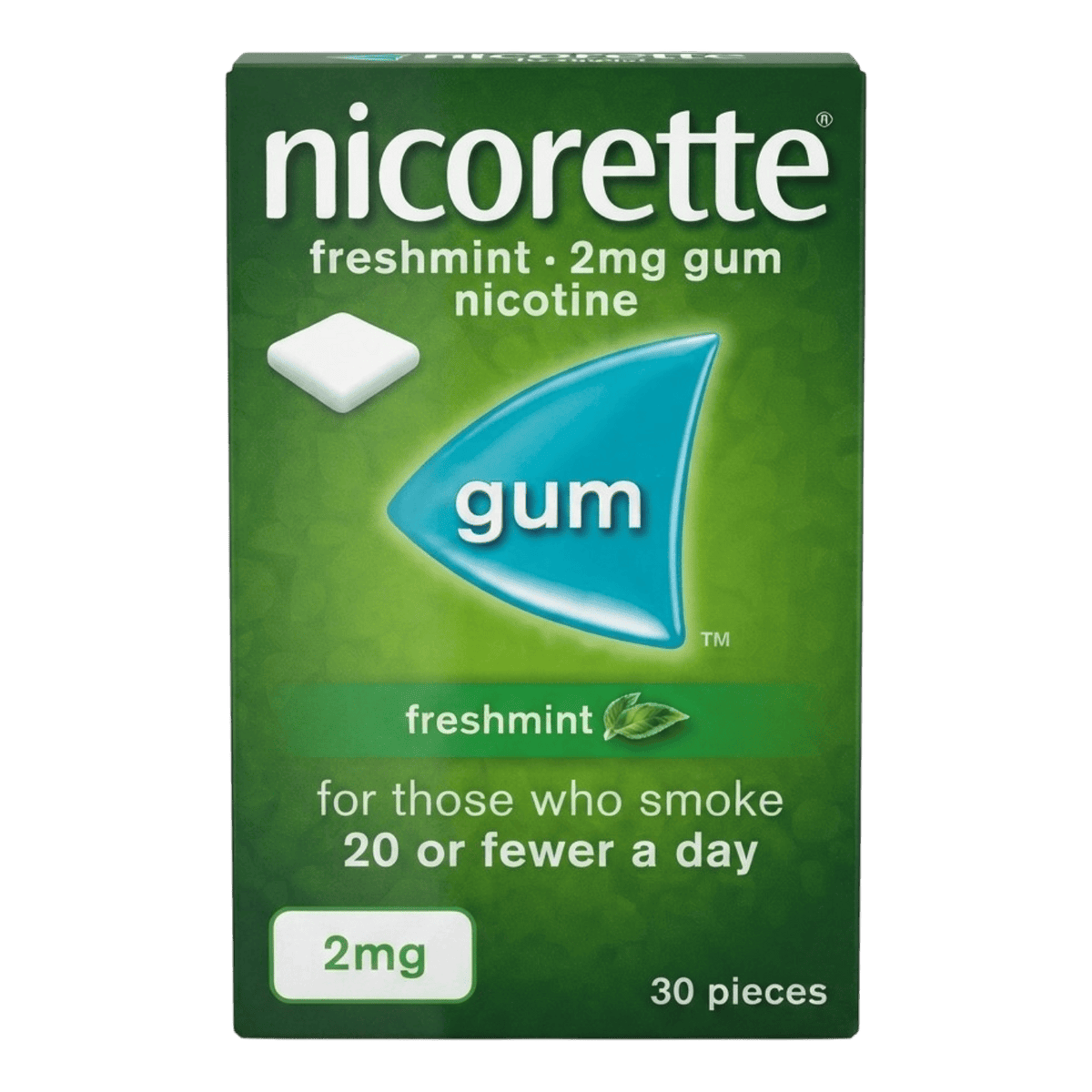 NICORETTE GUM 2MG FRESHMINT 30PCS