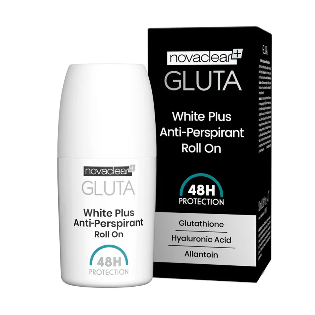 NOVACLEAR GLUTA WHITE PLUS ANTI PERSPIRANT ROLL ON 50ML