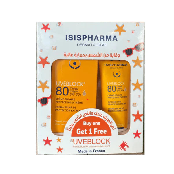 ISISPHARMA SUNSCREEN UVEBLOCK 80+ TINTED CREAM OFFER
