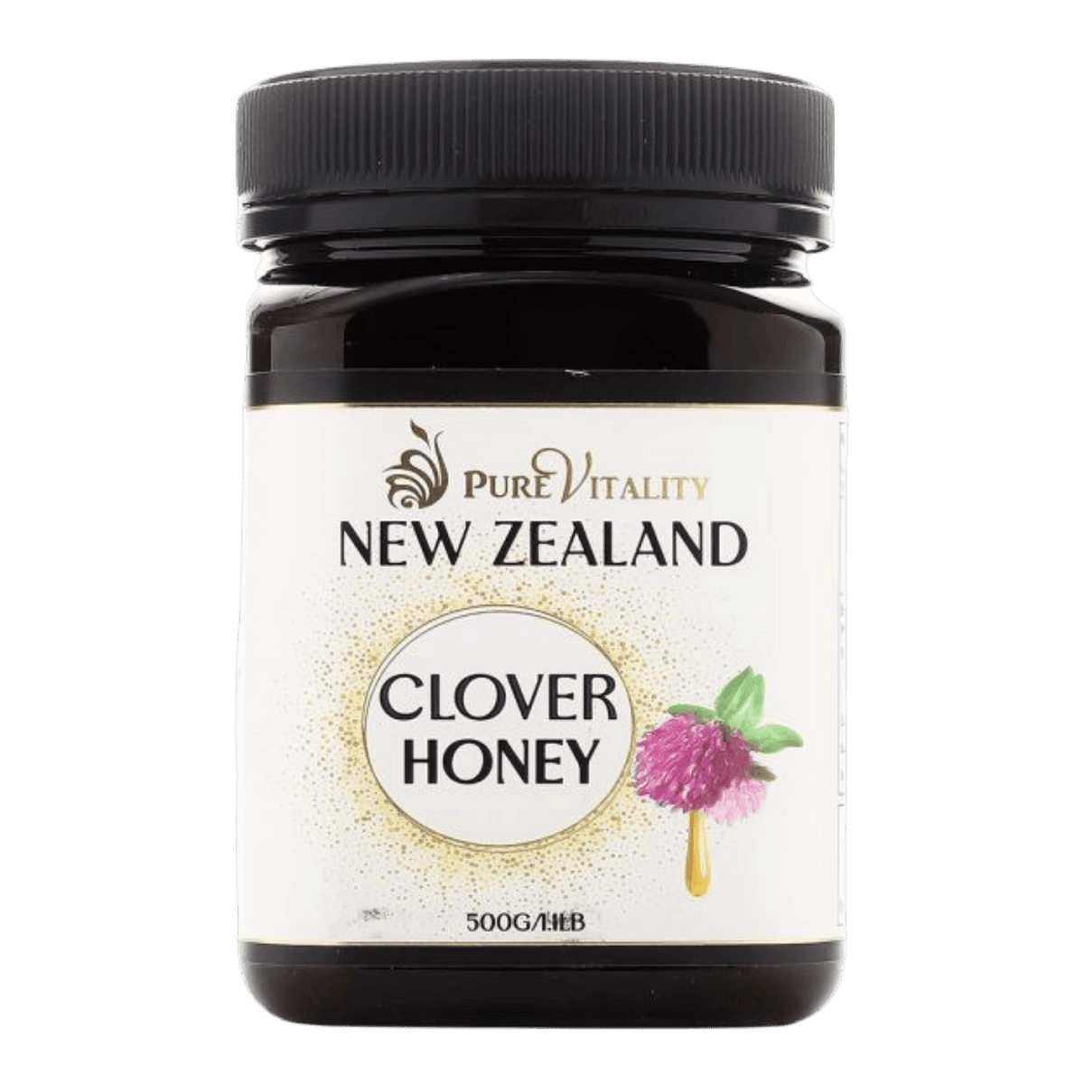 PURE VITALITY NEW ZEALAND CLOVER HONEY 500G