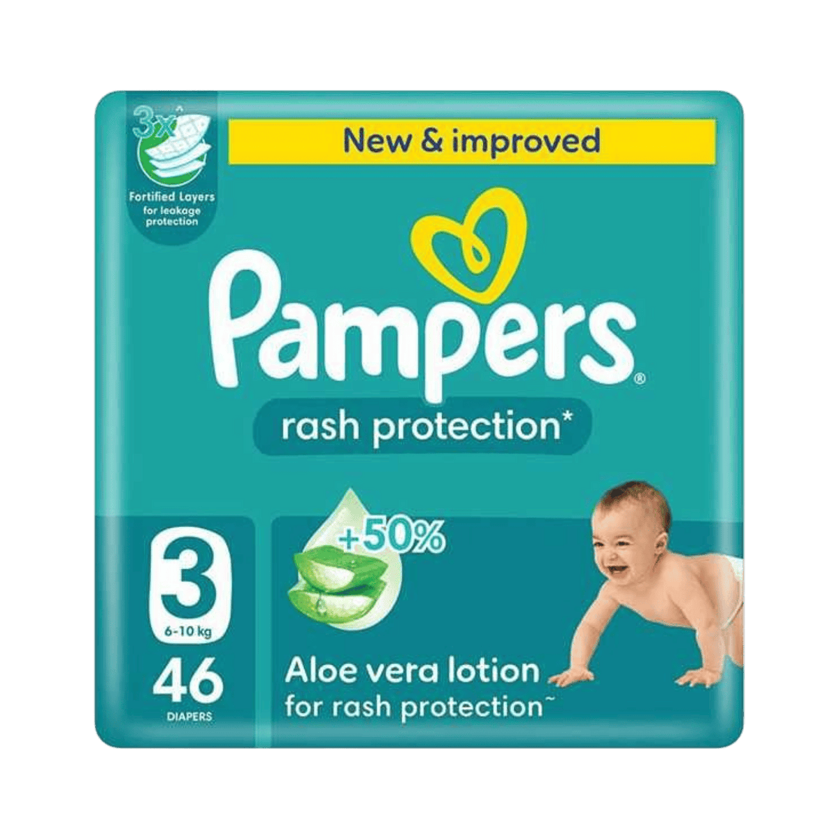 PAMPERS 3 VALUBACK 46DIAPERS اخضر